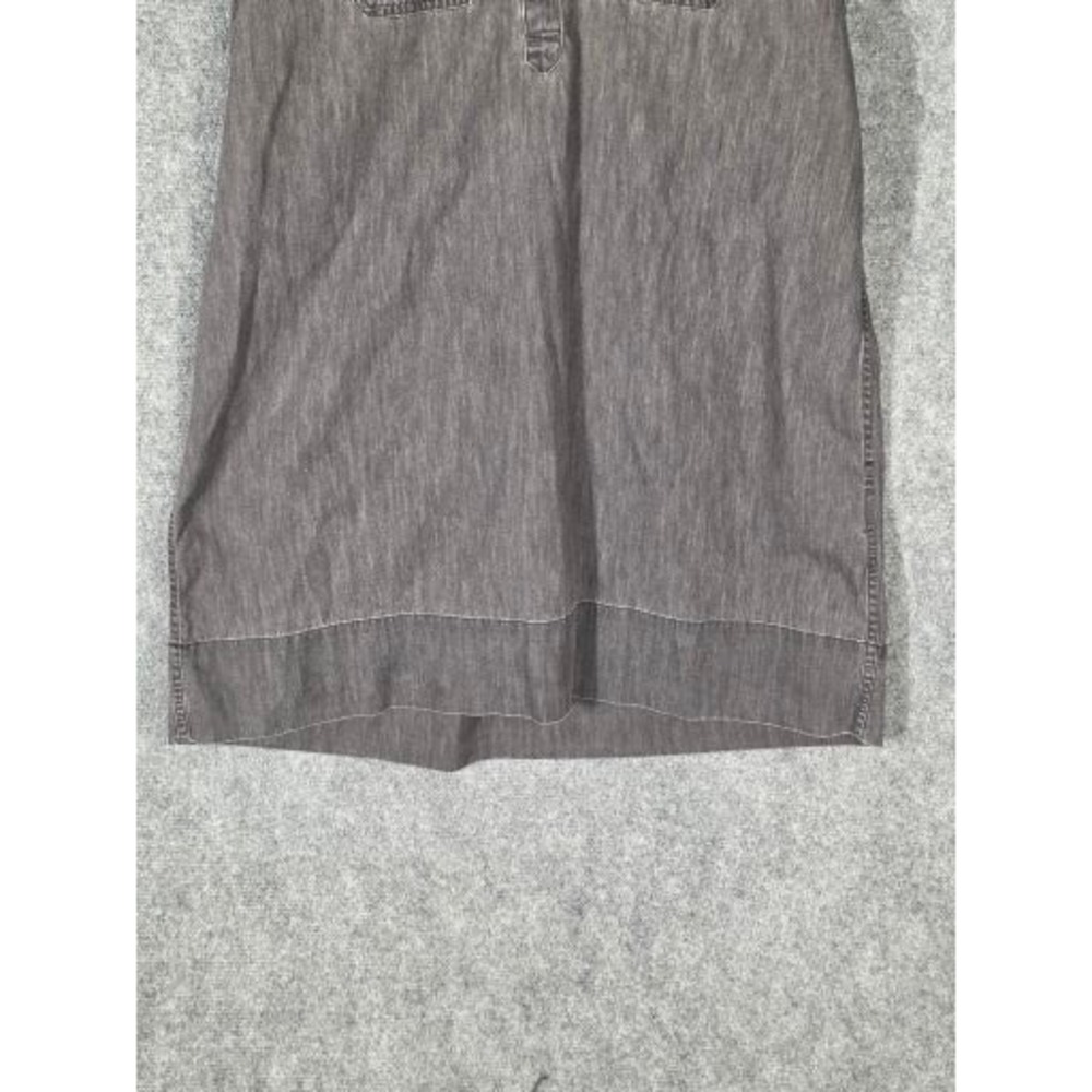 Madewell Women Denim Short Sleeve Shirt Dress Faded Black Gray MD322 Sz L Casual - Picture 8 of 10